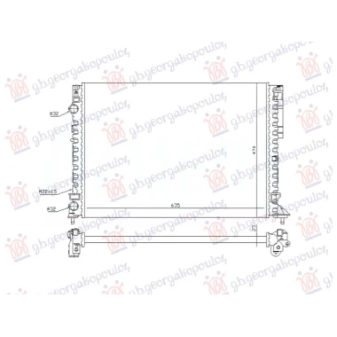 HLADNJAK MOTORA 1.6/2.0 BENZIN - 1.9 DIZEL DT (MAN/AUTO) (634x450) (NRF)