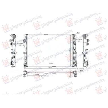 HLADNJAK MOTORA 1.6/2.0 BENZIN - 2.2 DIZEL (MAN/AUTO) (640x432) (NRF)