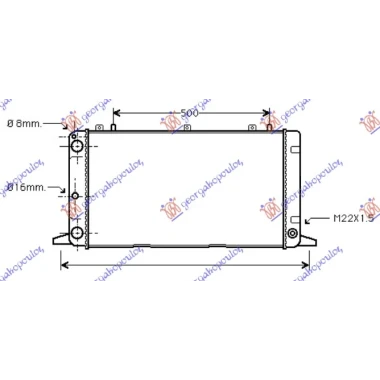 HLADNJAK MOTORA 1.6/2.0 BENZIN (620x320) (NRF)