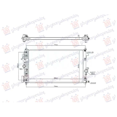 HLADNJAK MOTORA 1.6/2.0 DIZEL (AUTO) (OTOVR ZA SENZOR) (680x398) (VALEO)