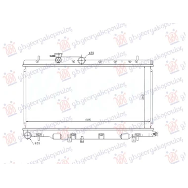 HLADNJAK MOTORA 1.6/2.0/2.5 BENZIN (340x686x16) (VALEO)
