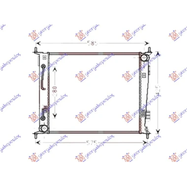 HLADNJAK MOTORA 1.6BEN AUTO (480x415x16)