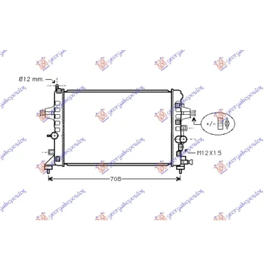 HLADNJAK MOTORA 1.6CC 16V (+/-AC) (600x370) (NRF)