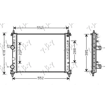 HLADNJAK MOTORA 1.6i 16V (47x41x3.2) (NISSENS)