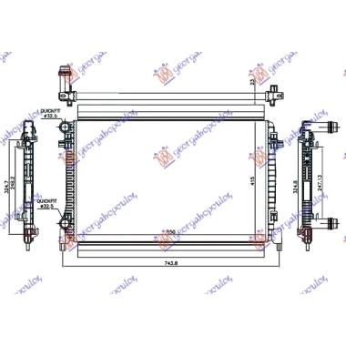 HLADNJAK MOTORA 1.6i 16V (65x41.5x2.3) (NISSENS)