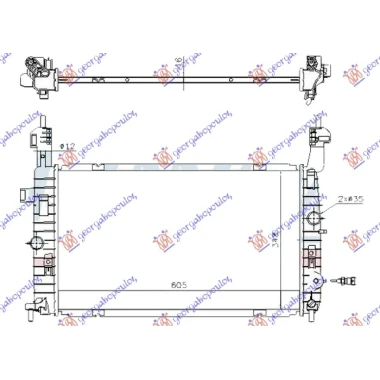 HLADNJAK MOTORA 1.6i 16V BENZIN (AUTO) (605x348) (NRF)