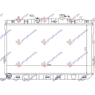 HLADNJAK MOTORA 1.6i 16V (MAN) (+/-AC) (37.5x67x15) (NRF)