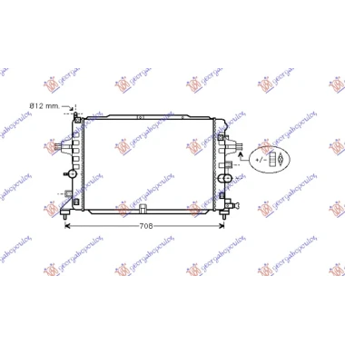 HLADNJAK MOTORA 1.6i 16V TURBO (+/-AC) (60x37) (NRF)