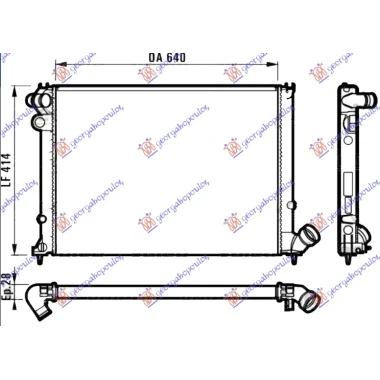 HLADNJAK MOTORA 1.6i 8V 1.8i 8/16V (MAN) (+AC) (64x40) (NRF)