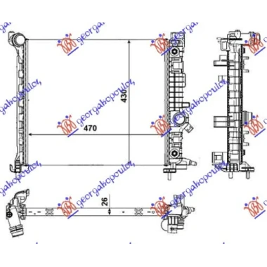 HLADNJAK MOTORA 1.7 CDTi (AUTO) (470x428) (NRF)