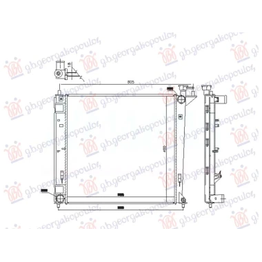 HLADNJAK MOTORA 1.7 CRDi DIZEL (MAN) (480x480x16) (NRF)