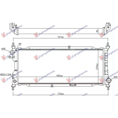 HLADNJAK MOTORA 1.7 DIZEL (65x27) (MARELLI)