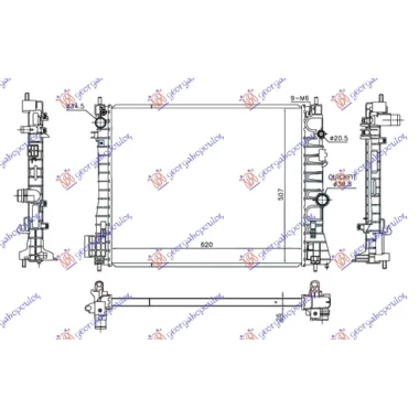 HLADNJAK MOTORA 1.7 DTi/CDTi DIZEL (MAN) (620x510x26) (NISSENS)