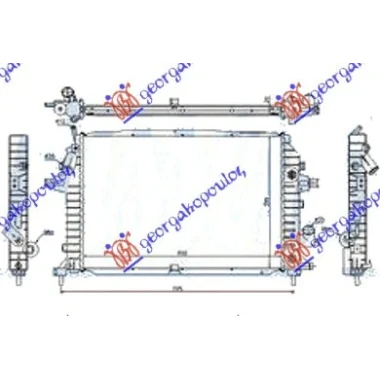 HLADNJAK MOTORA 1.7/1.9CDTi 2.0i16V OPC (+/-AC) (AUTO) (60x41) (VALEO)