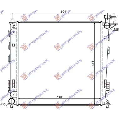 HLADNJAK MOTORA 1.7/2.0 CRDi DIZEL (MAN) (485x470x16) (CESKA)