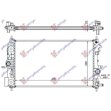 HLADNJAK MOTORA 1.7/2.0 DIZEL (68x39.5) (KOYO)