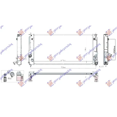 HLADNJAK MOTORA 1.8 16V VVTI (650x318) (NRF)