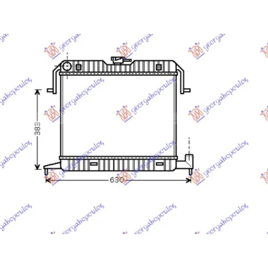 HLADNJAK MOTORA 1.8-2.0cc -A/C (40x50)