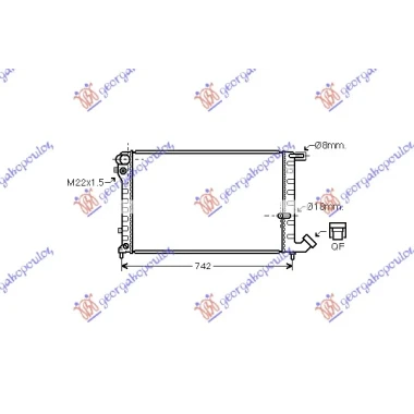 HLADNJAK MOTORA 1.8/1.9 BENZIN/DIZEL (67x38) BEZ ZASTITNE ZICE (VALEO)