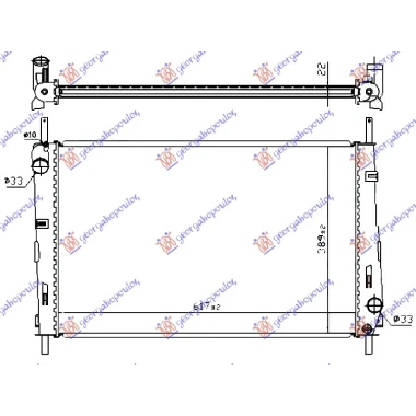 HLADNJAK MOTORA 1.8/2.0 BENZIN (MAN/AUTO) (+AC) (62x40.5) (NRF)