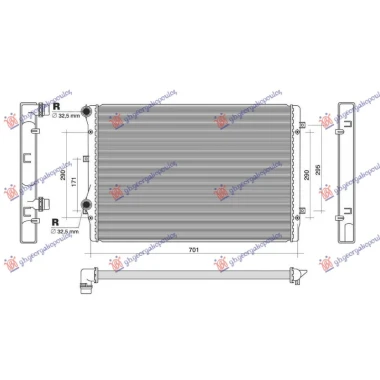 HLADNJAK MOTORA 1.8/2.0 TFSi BENZIN (650x450x32) (NRF)
