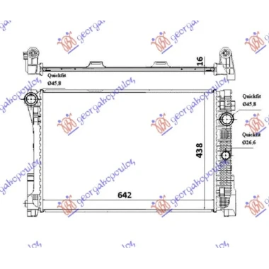 HLADNJAK MOTORA 1.8/2.5/3.0 16V/24V 2.2 Cdi (MAN) (64x45x2.6) (NRF)
