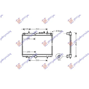 HLADNJAK MOTORA 1.8i 16V (MAN) (+/-AC) (38x55) (MAHLE BEHR)