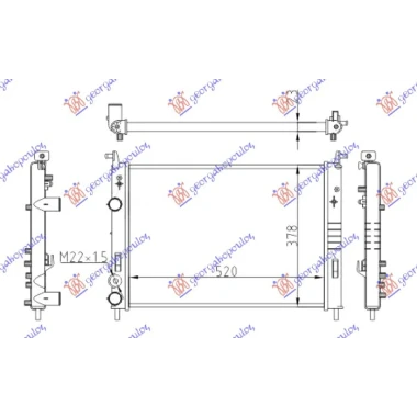 HLADNJAK MOTORA 1.9 D-JTD(520x378x23)00-