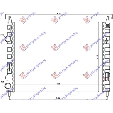 HLADNJAK MOTORA 1.9 D-JTD(520x378x23)00-