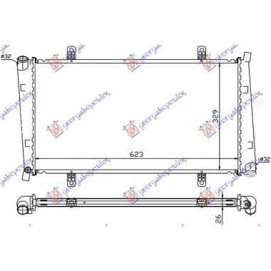 HLADNJAK MOTORA 1.9 DIZEL (622x330x27) 2000-2006 (NRF)