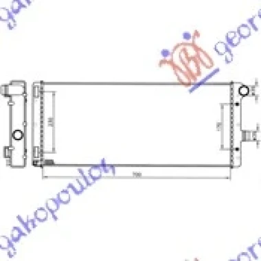 HLADNJAK MOTORA 1.9 DIZEL (+ A/C) (700x306x38) (NRF)