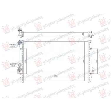 HLADNJAK MOTORA 1.9 DIZEL TDi (650x415x36) (NRF)