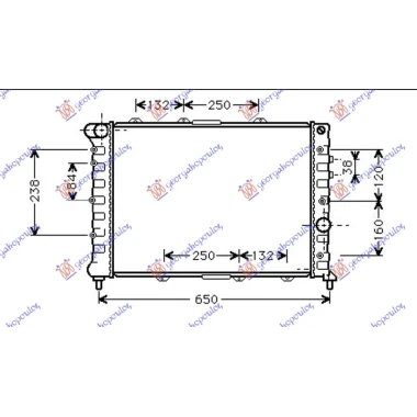 HLADNJAK MOTORA 1.9 JTD 2.4 JTD (58x39.5x24) (VALEO)