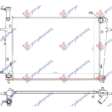 HLADNJAK MOTORA 2.0 16V (+/-AC) (64x46.2) (MAN) (NRF)