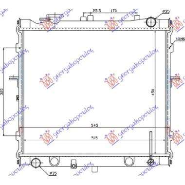 HLADNJAK MOTORA 2.0 16V +/-A/C(45x52.4)