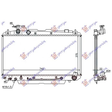HLADNJAK MOTORA 2.0 16V (AUTO) (37.5x73.8x) (KOYO)