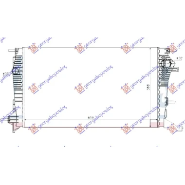 HLADNJAK MOTORA 2.0 16V TCE BENZIN / 1.9/2.0 dCi DIZEL (650x390x26) (NRF)