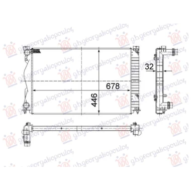 HLADNJAK MOTORA 2.0 BENZIN - 2.0 DIZEL (MAN) (677x439) (NRF)