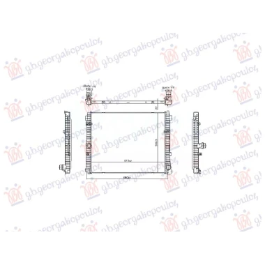 HLADNJAK MOTORA 2.0 BENZIN (615x502x22) (VALEO)