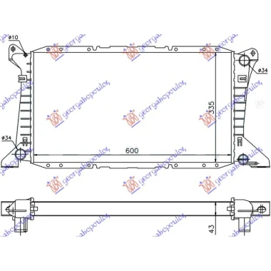 HLADNJAK MOTORA 2.0 BENZIN(-AC) (60x33.3