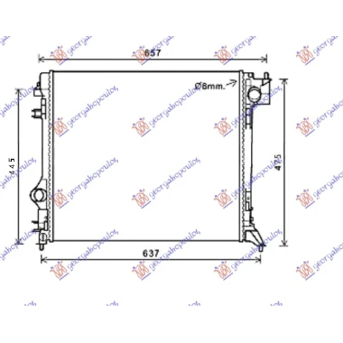 HLADNJAK MOTORA 2.0 BENZIN (MAN/AUTO) -1.5 dCi DIZEL (MAN) (540x465) (NRF)
