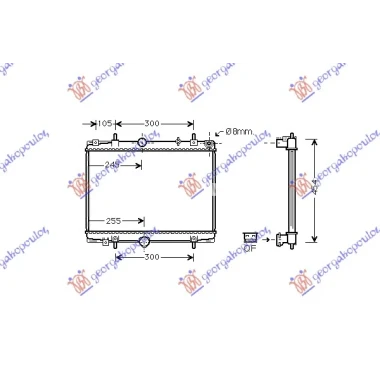 HLADNJAK MOTORA 2.0 BENZIN/DIZEL (MAN) (+/-AC) (38x56) (NISSENS)