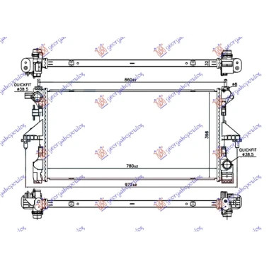 HLADNJAK MOTORA 2.0 BlueHDi DIZEL (MAN) (780x390x32) (NRF)
