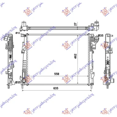 HLADNJAK MOTORA 2.0 CDTi (-AC) (56x44.9) (BEZ START-STOP SISTEMA) (NISSENS)