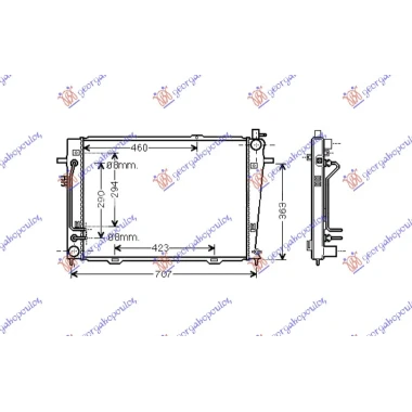 HLADNJAK MOTORA 2.0 CRDi (AUTO) (64x45.5x18) (NRF)