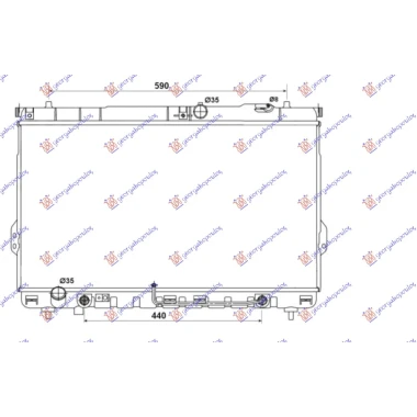 HLADNJAK MOTORA 2.0 CRDI (AUTO) (+/-AC) (72.6x39.2) CEV 8mm (NRF)