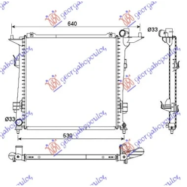 HLADNJAK MOTORA 2.0 CRDi DEISEL (450x440x16) (KOYO)
