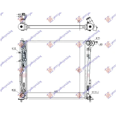 HLADNJAK MOTORA 2.0 CRDi DIZEL (AUTO) (485x465x26) (CESKA) (NRF)