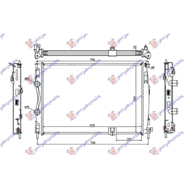 HLADNJAK MOTORA 2.0 DCi (63x44.5x34)