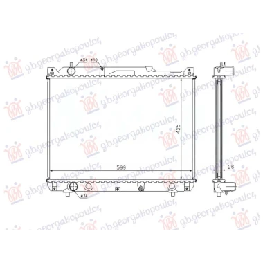HLADNJAK MOTORA 2.0 DIZEL HDi (420x590) (NRF)